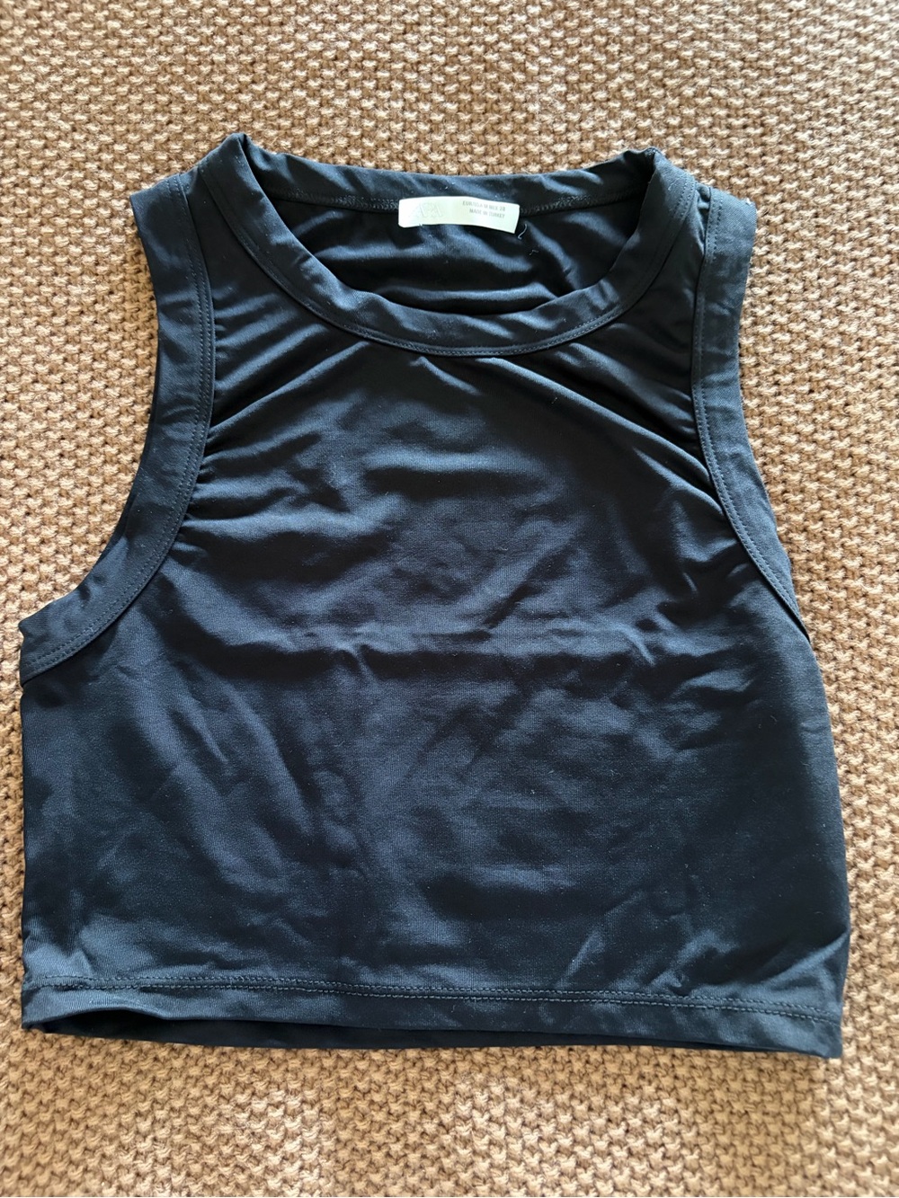 Zara black Sleeveless Crop Tank Top